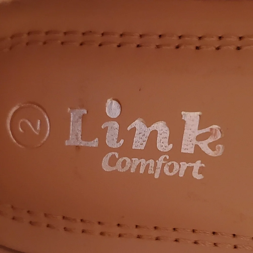 Girl's 2 Link Comfort Gold w/ Rhinestones Ballet Flat